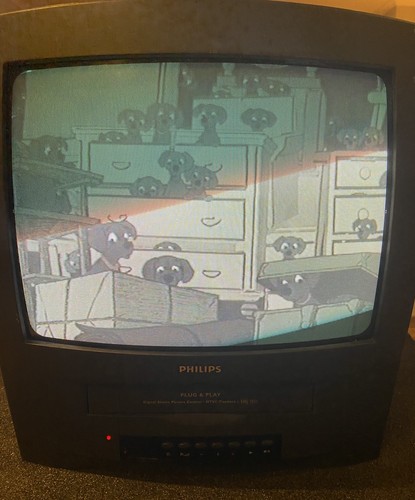 Philips crt vhs combi - tv, retro