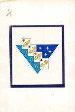 13-70D) ADESIVO AVIAZIONE 306 GRUPPO SEMI CARTE DA GIOCO