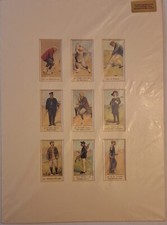 golfers cigarette card 9pz (figurine delle sigarette sul golf) storiche