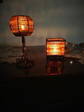 Portacandele in coppia raffinati ed eleganti. Atmosfera calda