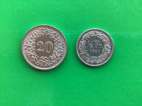 Monete svizzera lotto mezzo - svizzera,