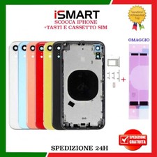 SCOCCA POSTERIORE PER IPHONE XR TELAIO+VETRO BACK COVER HOUSING FRAME+GLASS