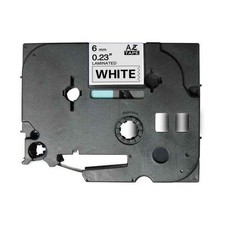 Nastro Compatibile Brother TZE-211 TZE211 6mm 8 metri Nero su Bianco