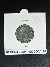 MONETA REGNO ITALIA 1939  MAGNETICA 20 CENTESIMI XVII