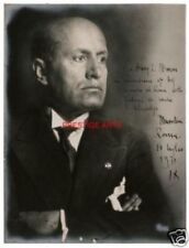 Benito Mussolini signed photo print