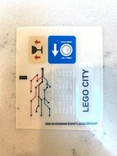 LEGO FOGLIO ADESIVO per Stazione Ferroviaria 7997, Nuovo e Originale