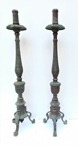Candelabri antichi ottone - antichi, in