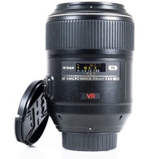 Nikon AF-S 105 mm f/2.8G obiettivo micro macro VR - ottica pulita - tappi - attacco F
