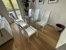 Tavolo Cristallo Ultra Chiaro Bonaldo Mille 220 X 100 Cm Spedizione a parte