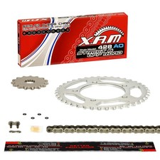 Kit catena XAM HONDA CB 125 S (CB125J) 1977, blocco rivetto o-ring