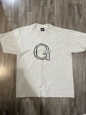 T-shirt vintage anni 90 Fruit of the Loom Guess grigia ricamata taglia L punto singolo