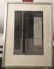 Toti SCIALOJA, Acquaforte. "Orizzonte", Composizione astratta! Firma! 71,5x53!