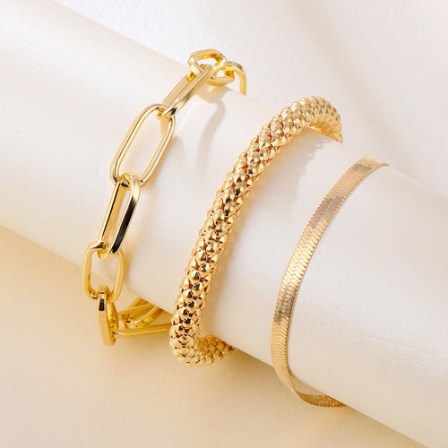Set bracciale catena - catena, osso