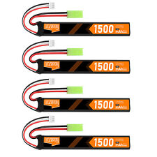 4 x 1500 mAh 7,4 V batteria softair 35C hobby batteria LiPo con spina Mini Tamiya