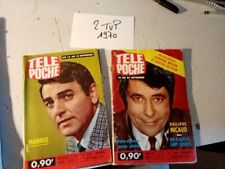LOT 2 magazines tv 1970 télé poche-chapeau melon bottes de cuir/mannix