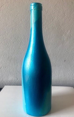 Bottiglia dipinta mano - a,