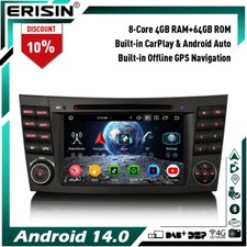 8-Core Android 14 Autoradio GPS CarPlay DVD DAB+ Mercedes Classe E/CLS W211 W219