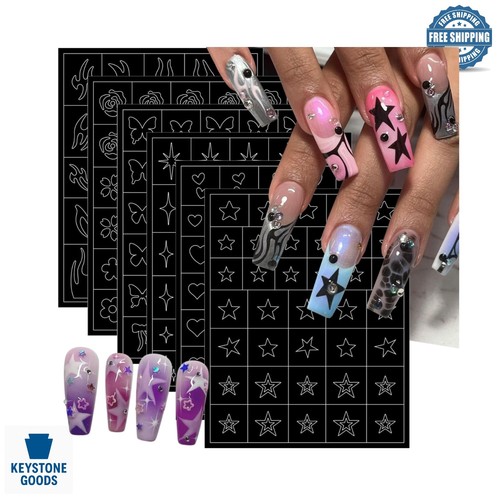 Fogli adesivi stencil - stencil, nail
