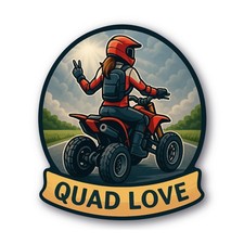 Adesivo Quad Love Donna su