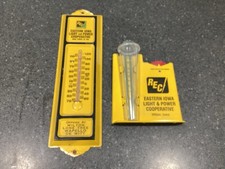 REC Eastern Iowa Light & Power Coop. Termometro in metallo e pluviometro in metallo 