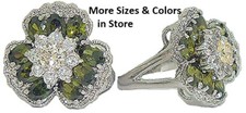 Anello argento verde chiaro - anello,