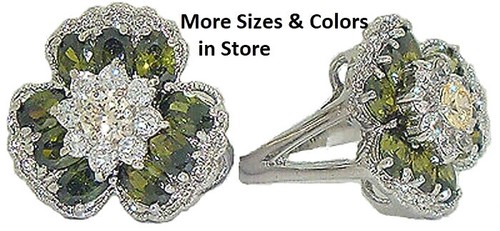 Anello argento verde chiaro - anello,