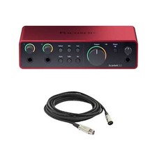 Focusrite Scarlett 2i2 Interfaccia audio di quarta generazione con cavo XLR 10'