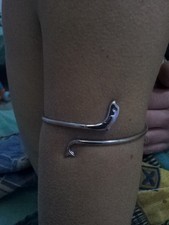 bagno argento indiano bracciale delfino  SCHIAVA indian silver snake