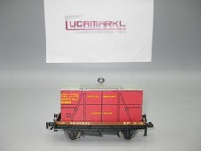 Hornby Dublo scala 00 4647 B.R. Carrello basso con contenitore "FURNITIURE" #d922