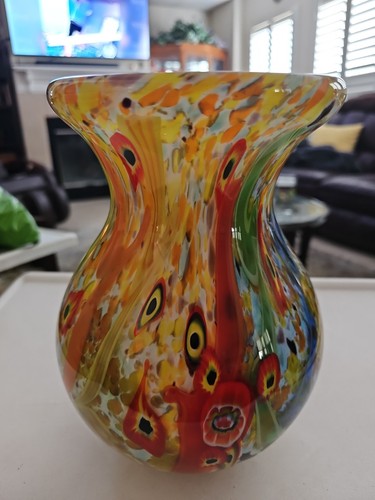 Vaso vintage murano millefiori - vaso,