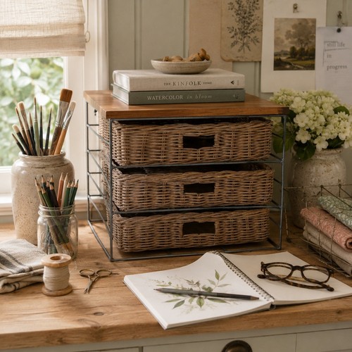 Organizer cesto vimini - , vintage