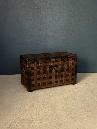 Baule vintage legno metallo - legno, e