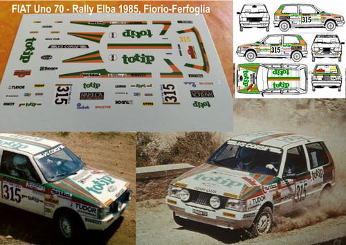 Decals fiat uno - 1:43,