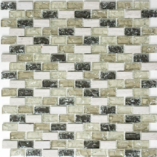 Mosaico mattone vetro - mattone,