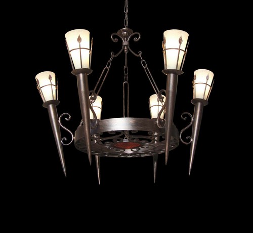 Lampadario rustico classico - , in