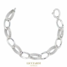 Bracciale donna a catena oro bianco 18kt