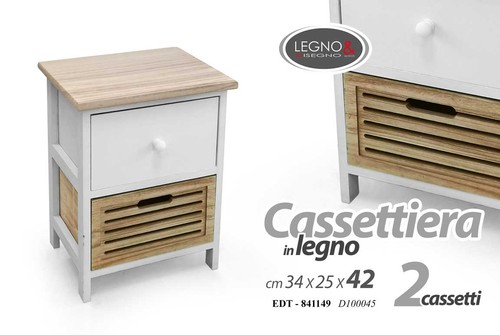 Cassettiera comodino slim - cassettiera,