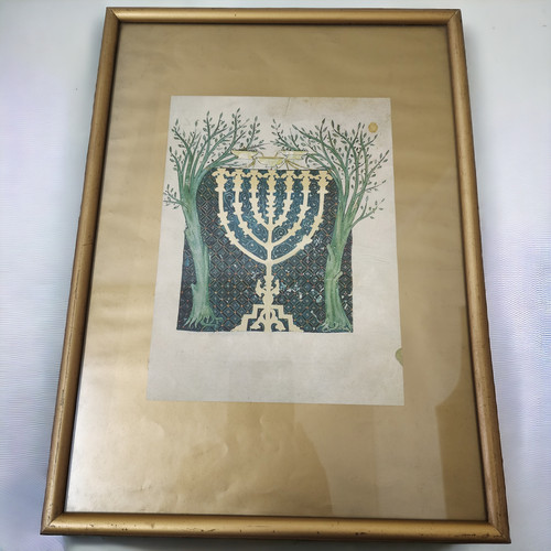 Vintage judaica menorah ulivi - menorah,