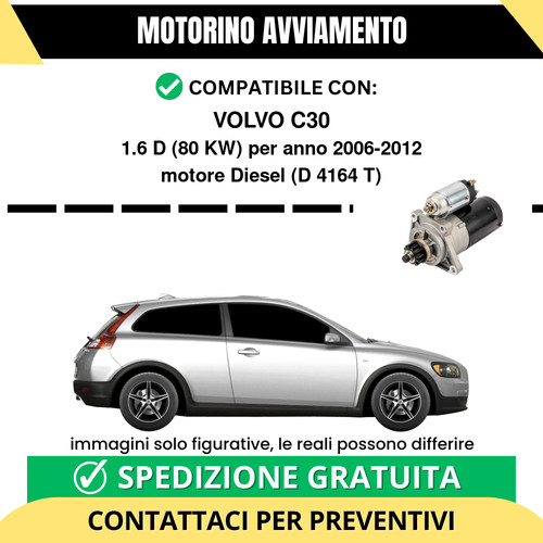 Motorino avviamento volvo c30 - avviamento,