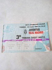 BIGLIETTO UEFA CHAMPIONS LEAGUE *JUVENTUS-REAL MADRID* TORINO 20/03/1996