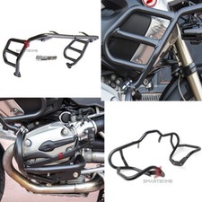 KIT protezione SERBATOIO + CILINDRI tubolare acciaio BLACK BMW R 1200 GS 08-13