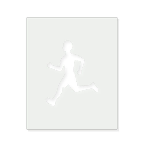 Runner stencil mylar - runner,