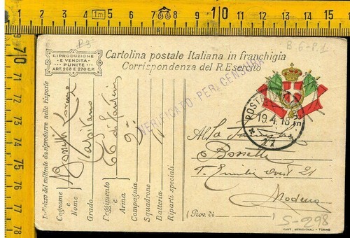 Ww1 posta militare prima - ww1,