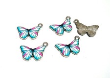 4pz ciondoli charms farfalla
