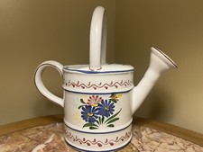 Hand Painted 1970 Portugal Ceramic Watering Can.