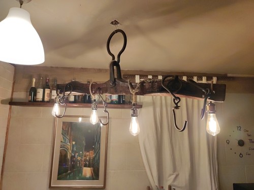 Lampadario antico fatto con - lampadario,