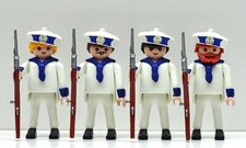 Marinaio Bianco Blu Playmobil Per Marino Nave Barca Porto Bandana Lago Soldato