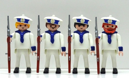 Marinaio bianco blu - bianco, playmobil
