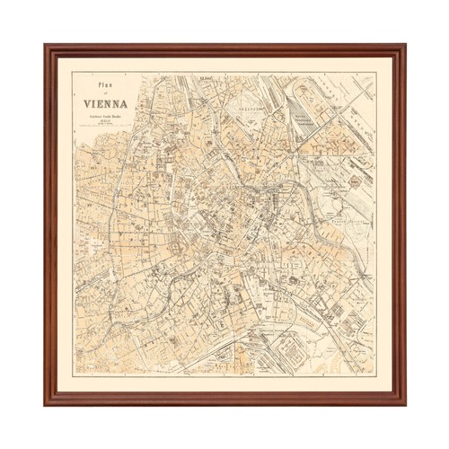 Vecchia mappa vienna 1923 - vecchia, di