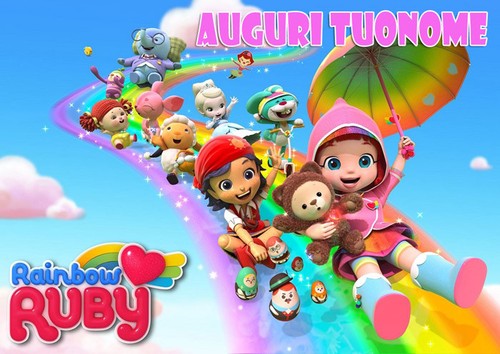 Cialda ruby arcobaleno - ruby, torta